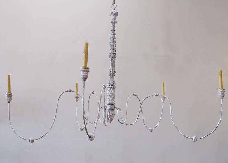 swoop arm chandelier black
