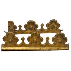 Pair of 19th C Gold Gilt Repoussé French Fragments