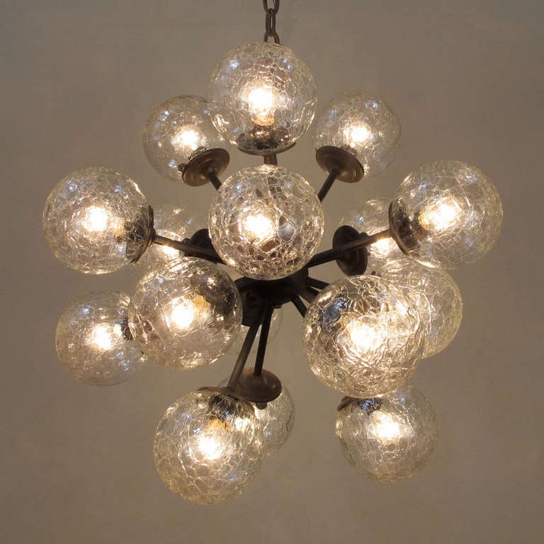Vintage Glass Cluster Chandelier at 1stDibs cluster chandeliers