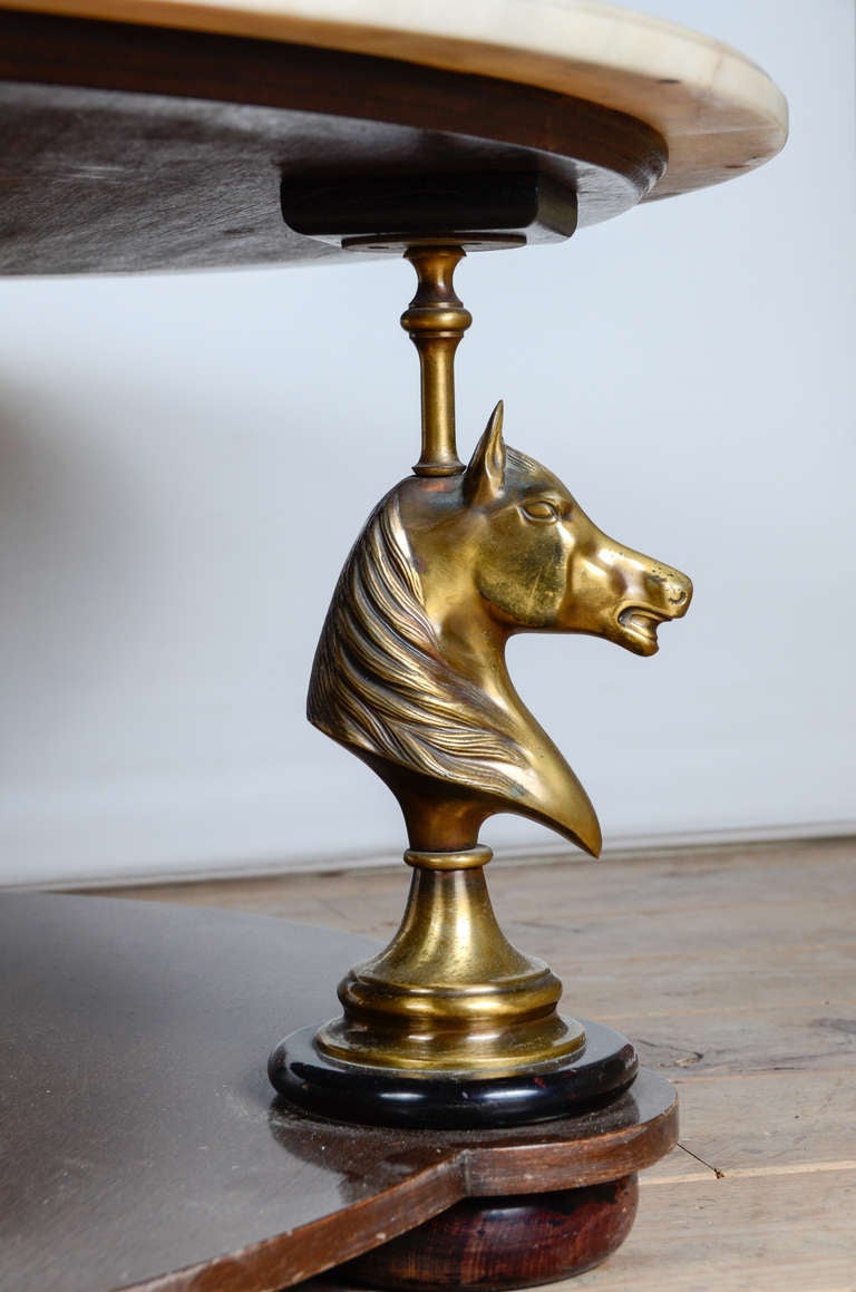 Horse Shaped Feet and Marble Tray Coffee Table For Sale 1