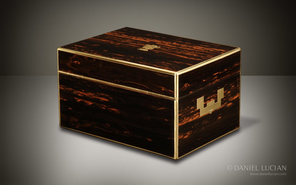 Antique Jewelry Box in Coromandel by Asprey For Sale 3