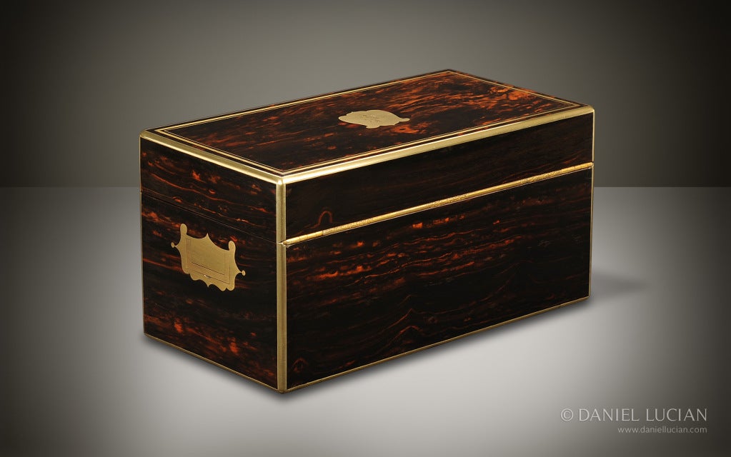 Antique Vanity Box in Coromandel by Jenner & Knewstub For Sale 2