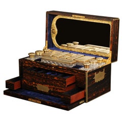 Antique Vanity Box in Coromandel by Jenner & Knewstub