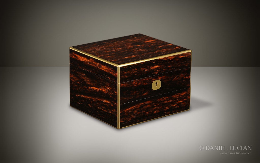 Miniature Antique Jewelry Box in Coromandel by Howell & James