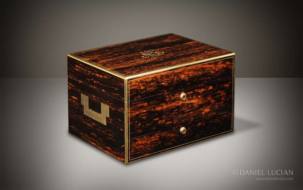 Asprey Antique Jewelry Box in Coromandel For Sale 2