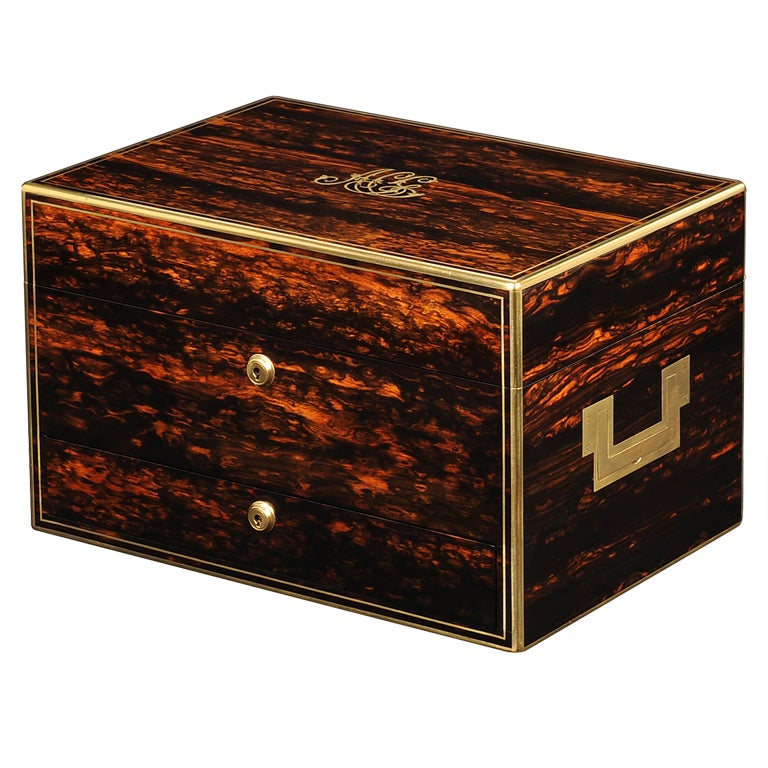 Asprey Antique Jewelry Box in Coromandel For Sale