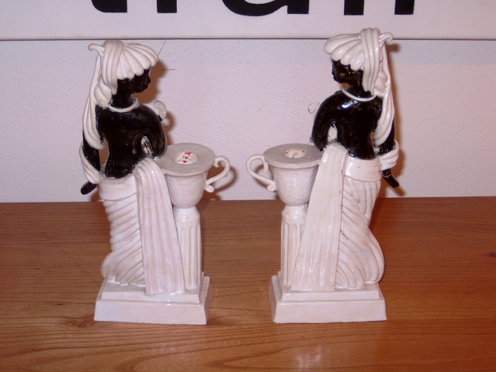 French Pair of Candlestick by Colette Gueden For Sale