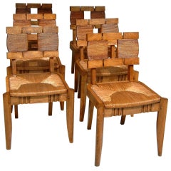 Set of Six Chairs by Charles Dudouyt