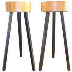 Pair of Stools in the Style of Charlotte Perriand