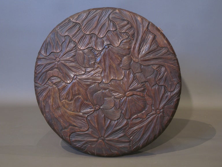 Side Table Carved with Large Foliate Detail 2