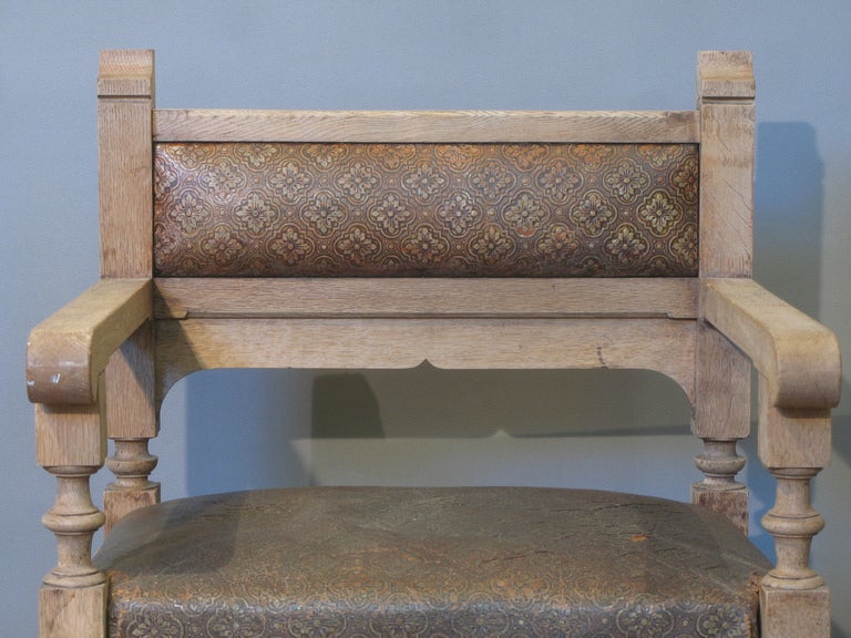 19th Century Pair of Gothic Revival Armchairs For Sale