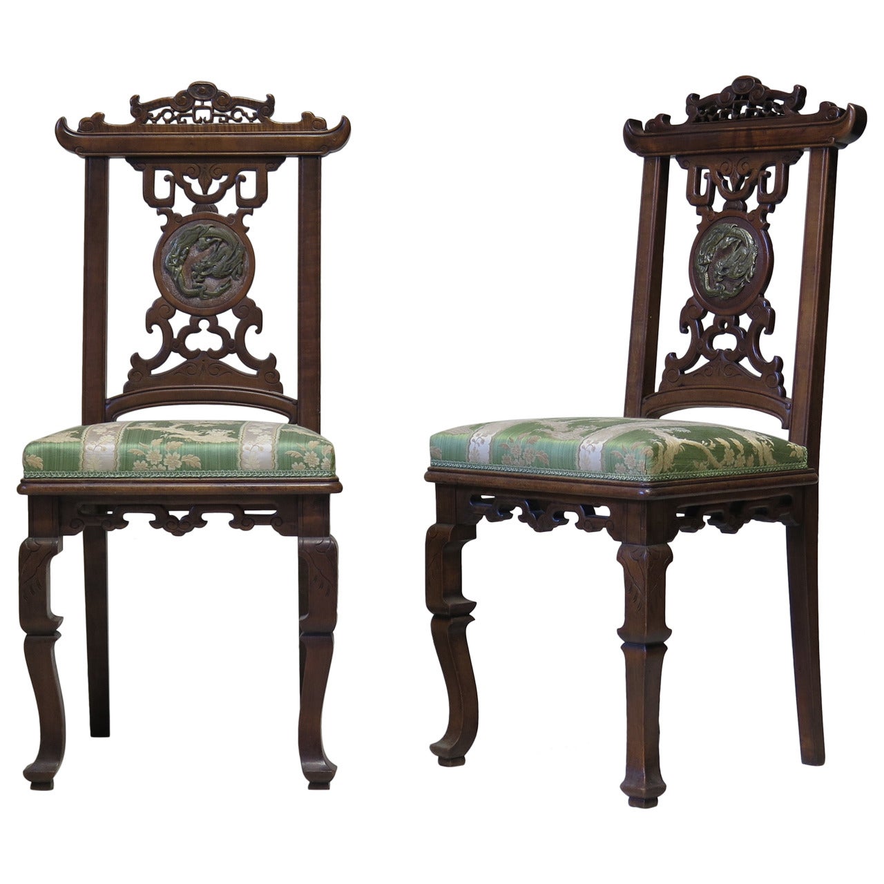 Exquisite Pair of Chairs Attributed to Gabriel Viardot, France, circa 1890 For Sale