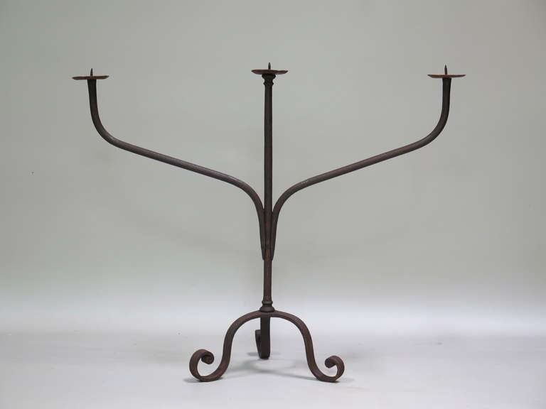 antique wrought iron candle holders