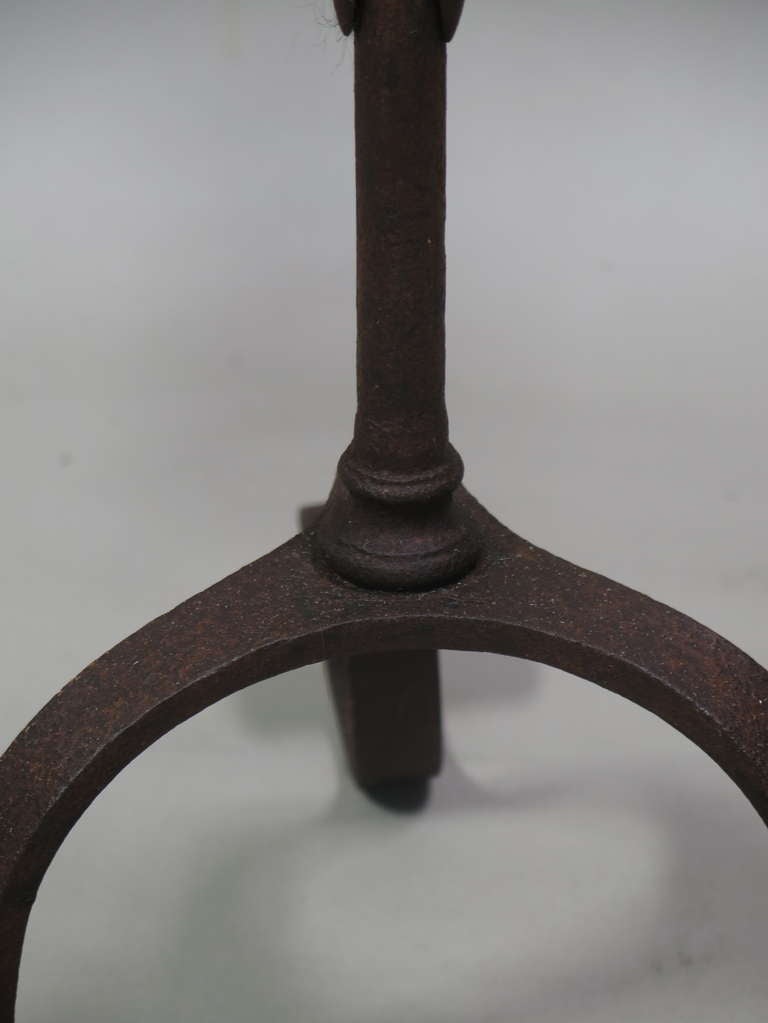 French Wrought-Iron Candle Holder - France, 19th Century (3 Available) For Sale