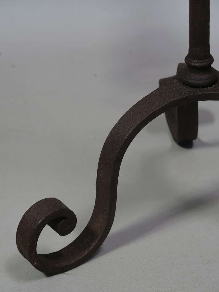 Wrought-Iron Candle Holder - France, 19th Century (3 Available) In Excellent Condition For Sale In Isle Sur La Sorgue, Vaucluse