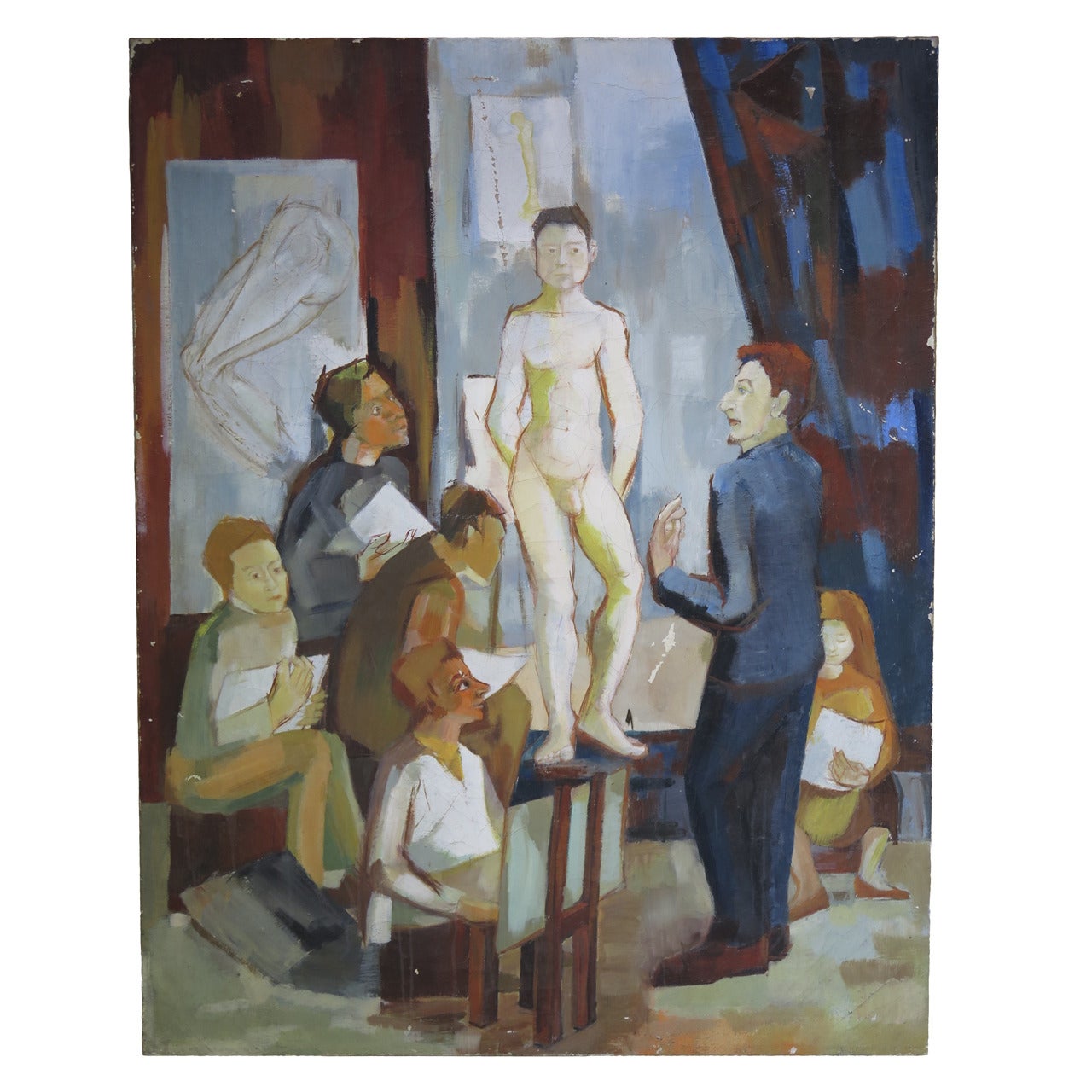 Painting of an Art Class, Europe 20th Century