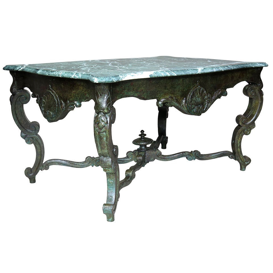 Louis XV Centre Table with Marble Top, France, 18th Century For Sale