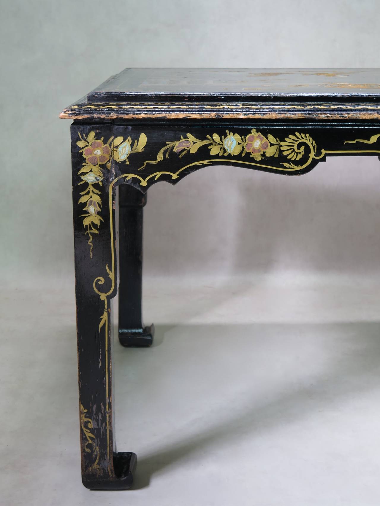 oriental black lacquer dining table