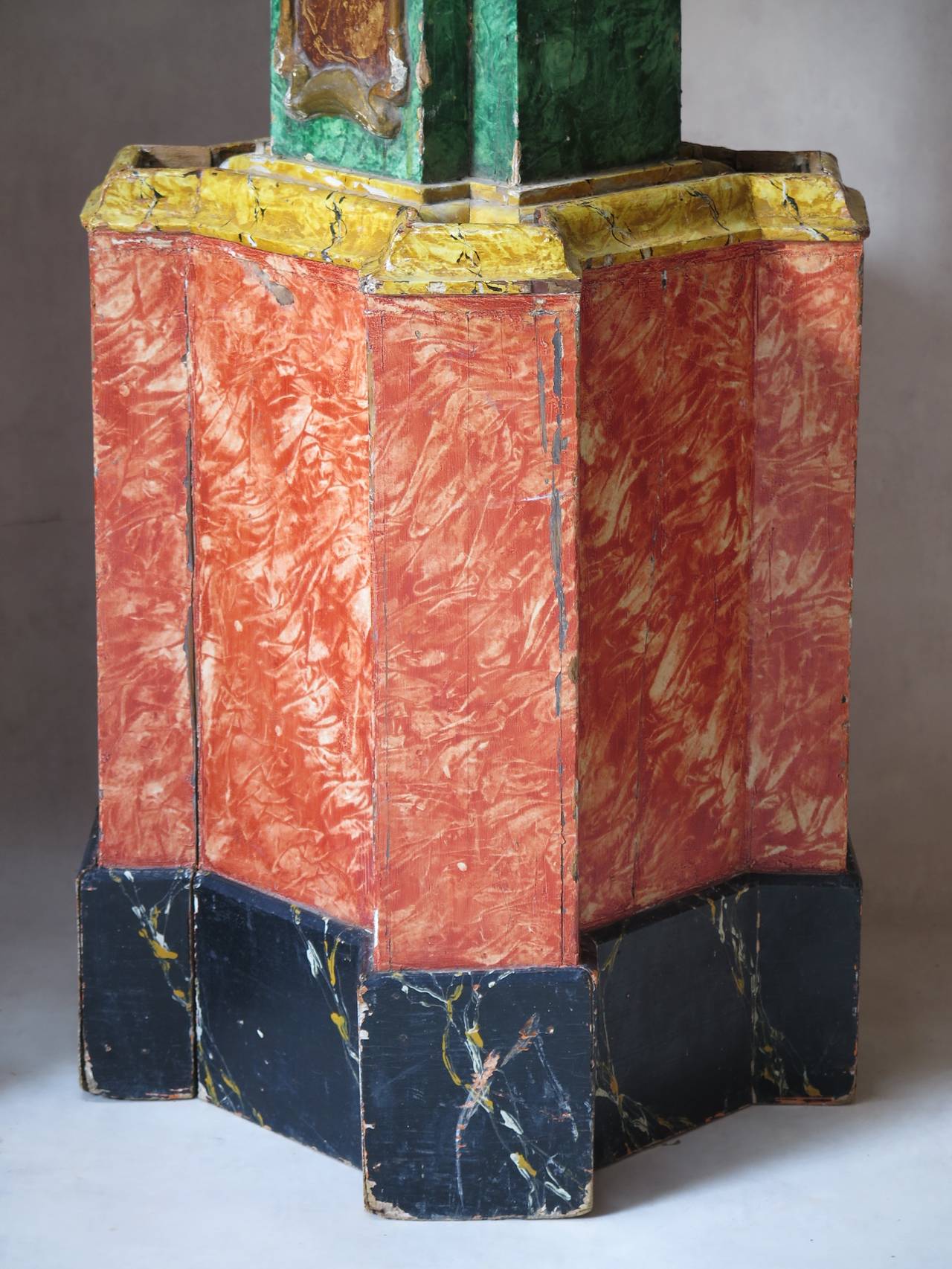 Monumental Pair of Marble Trompe L'Oeil Columns, France, 19th Century For Sale 5