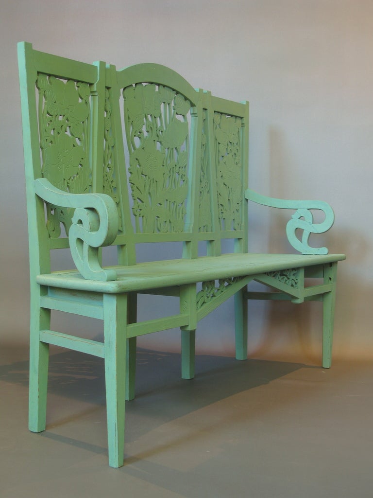 Wood 11-Piece Art Nouveau Seating Set, France, circa 1940s For Sale