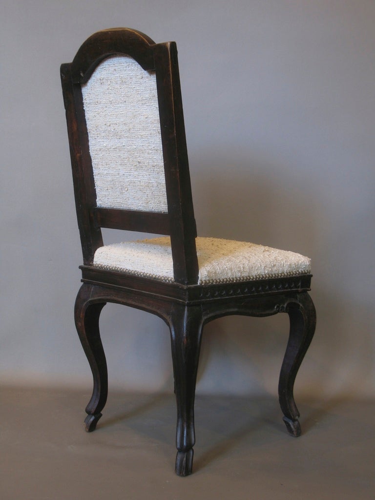 18th Century and Earlier French Louis XV Carved Side Chair For Sale