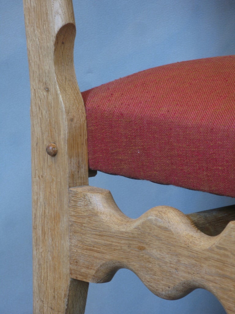 Set of 4 Mid-Century Dining Chairs by Guillerme et Chambron 1