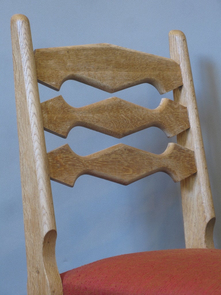 Set of 4 Mid-Century Dining Chairs by Guillerme et Chambron In Excellent Condition In Isle Sur La Sorgue, Vaucluse