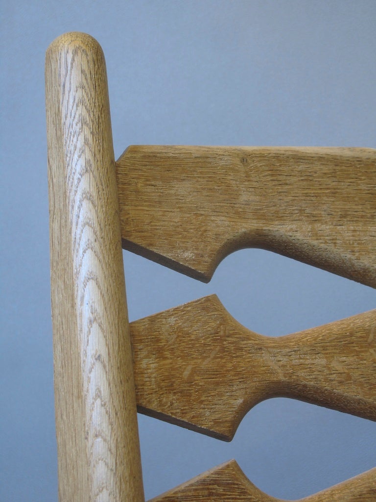 Set of 4 Mid-Century Dining Chairs by Guillerme et Chambron 3