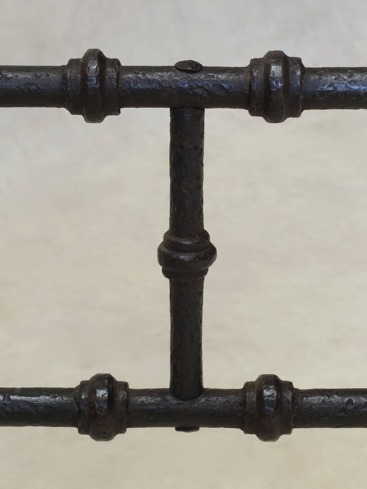 Wrought Iron & Brass Double Bed - France, Early 19th Century 3