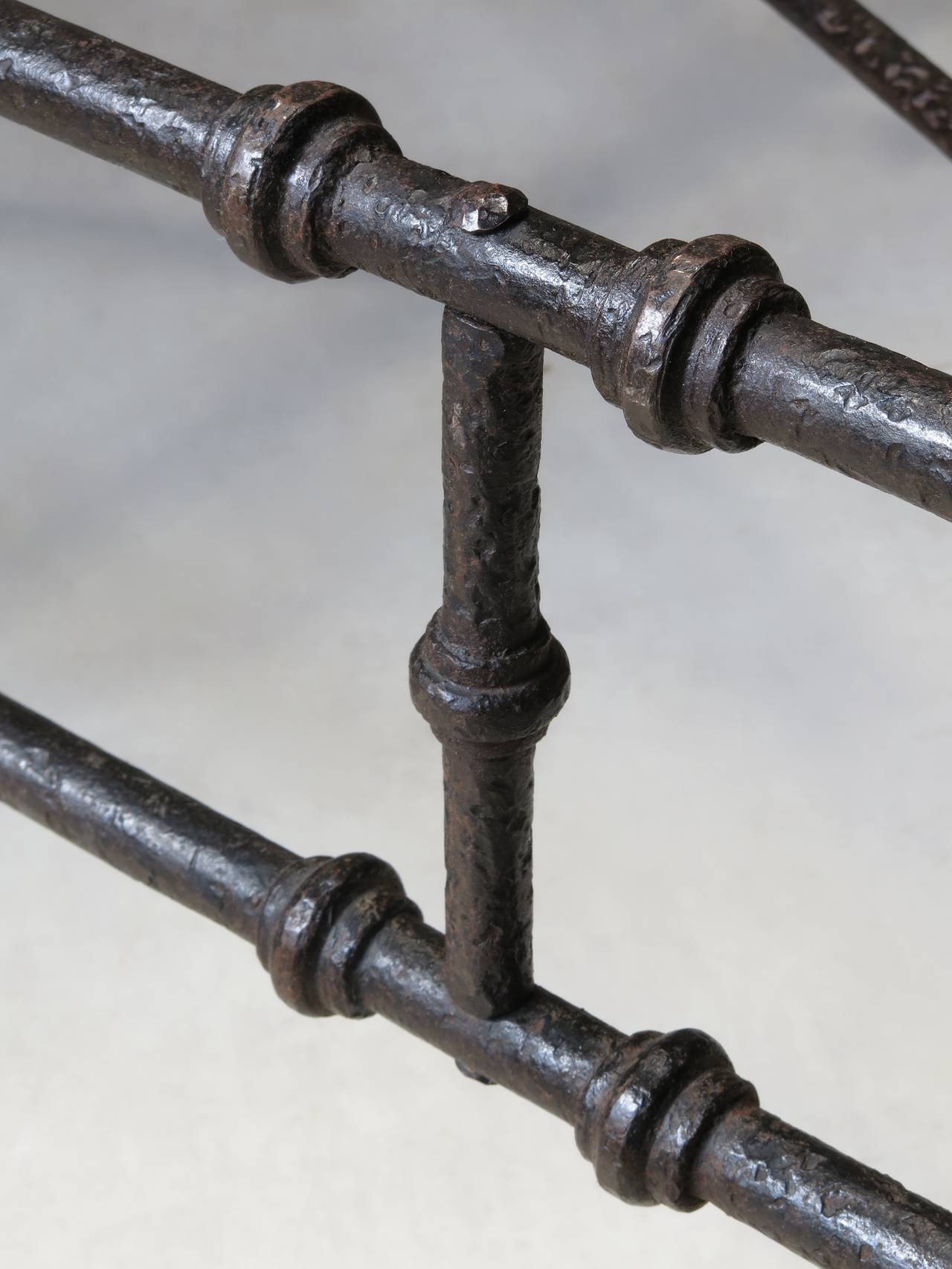 Wrought Iron & Brass Double Bed - France, Early 19th Century 4