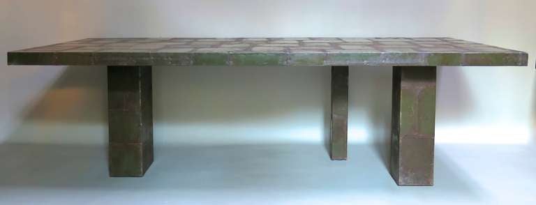 Large Rectangular Metal Table - France, Contemporary In Excellent Condition For Sale In Isle Sur La Sorgue, Vaucluse
