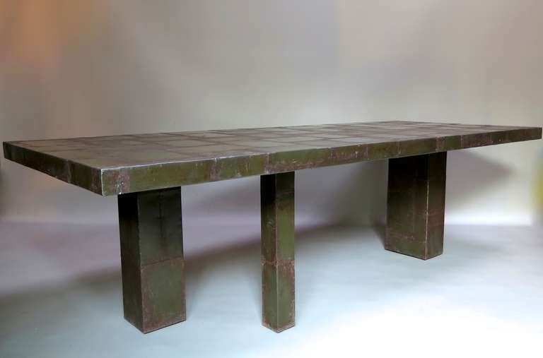 French Large Rectangular Metal Table - France, Contemporary For Sale