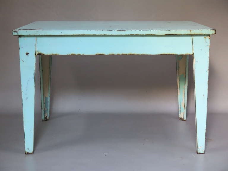 Mid-Century Modern Painted Iron Table - France, 1950s  For Sale
