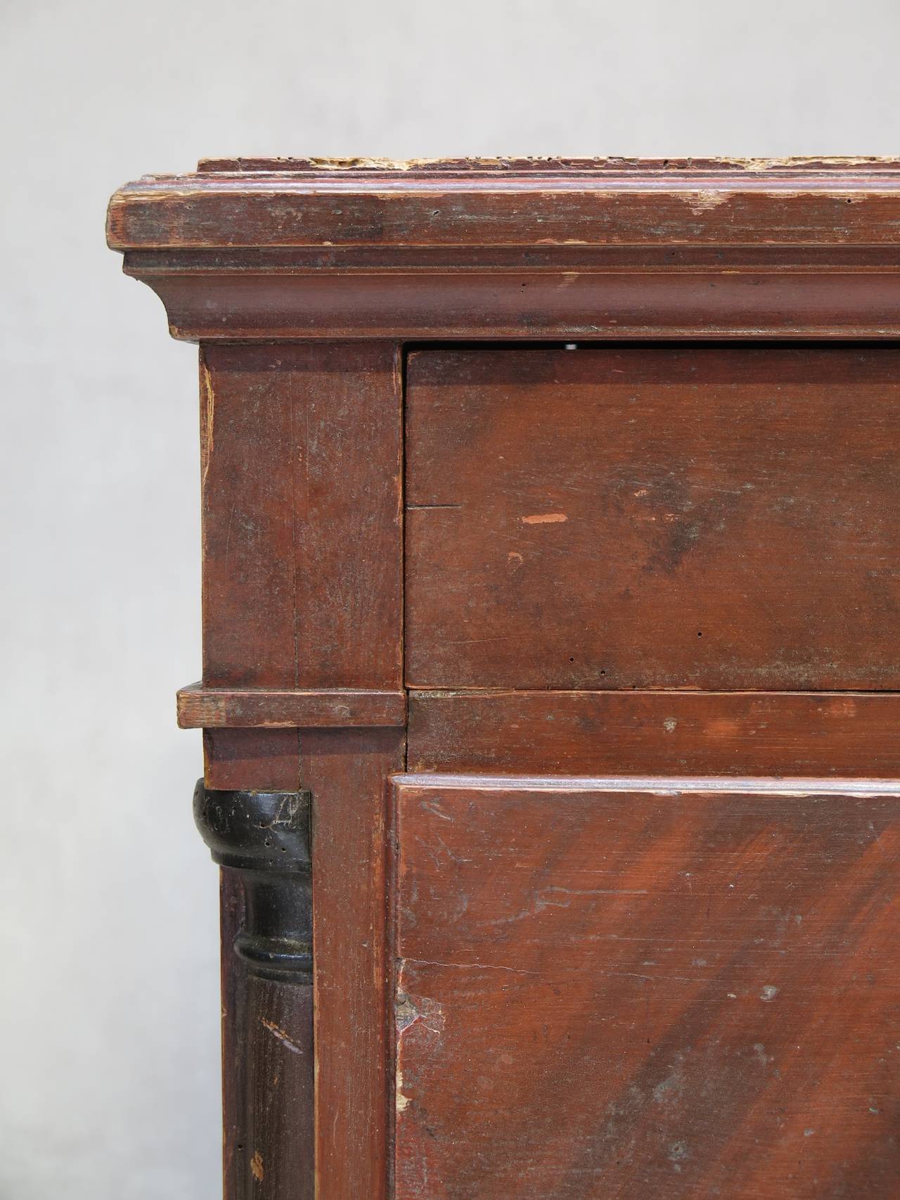 French Empire Style Chest of Drawers with Painted Trompe L'Oeil, France, 19th Century For Sale