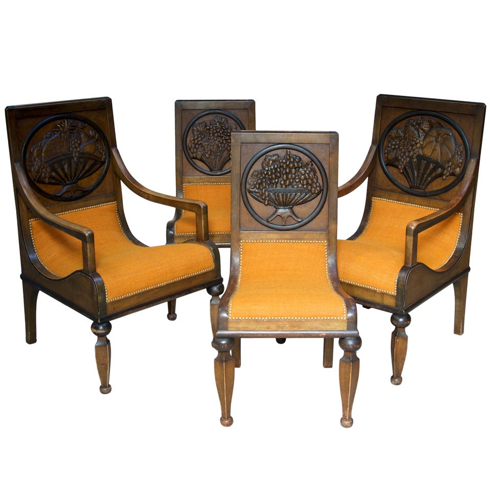 Four-Piece Art Deco Seating Set, France, circa 1930s For Sale