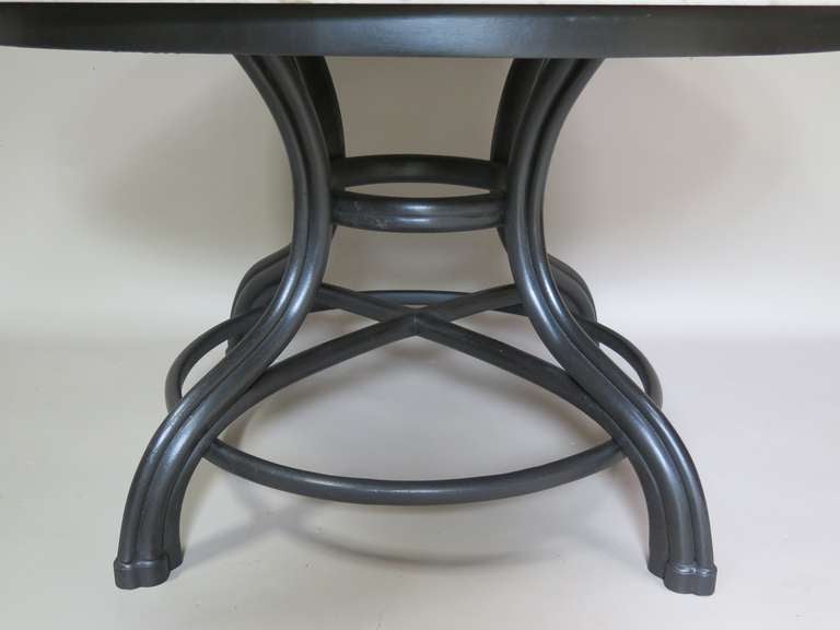 Spanish Large Bentwood Table with Marble Top
