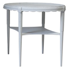 Petite Oval Art Deco Beistelltisch:: Frankreich:: 1930er Jahre
