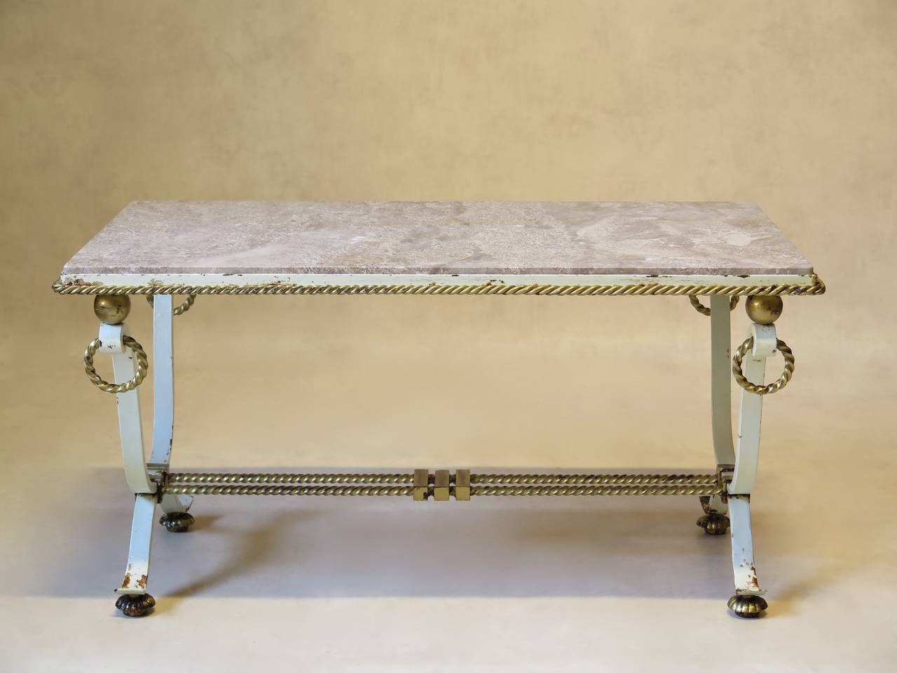 French Art Deco Coffee Table Attributed to Poillerat, France, 1940s For Sale