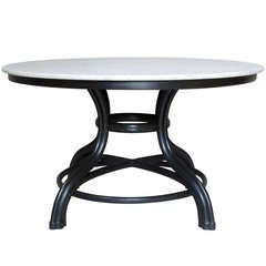 Large Bentwood Table with Marble Top
