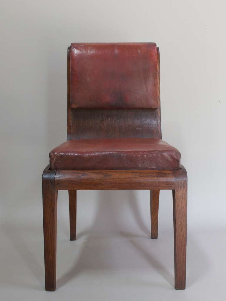 Sechs Art-déco-Stühle – Frankreich, ca. 1930er Jahre (Art déco)
