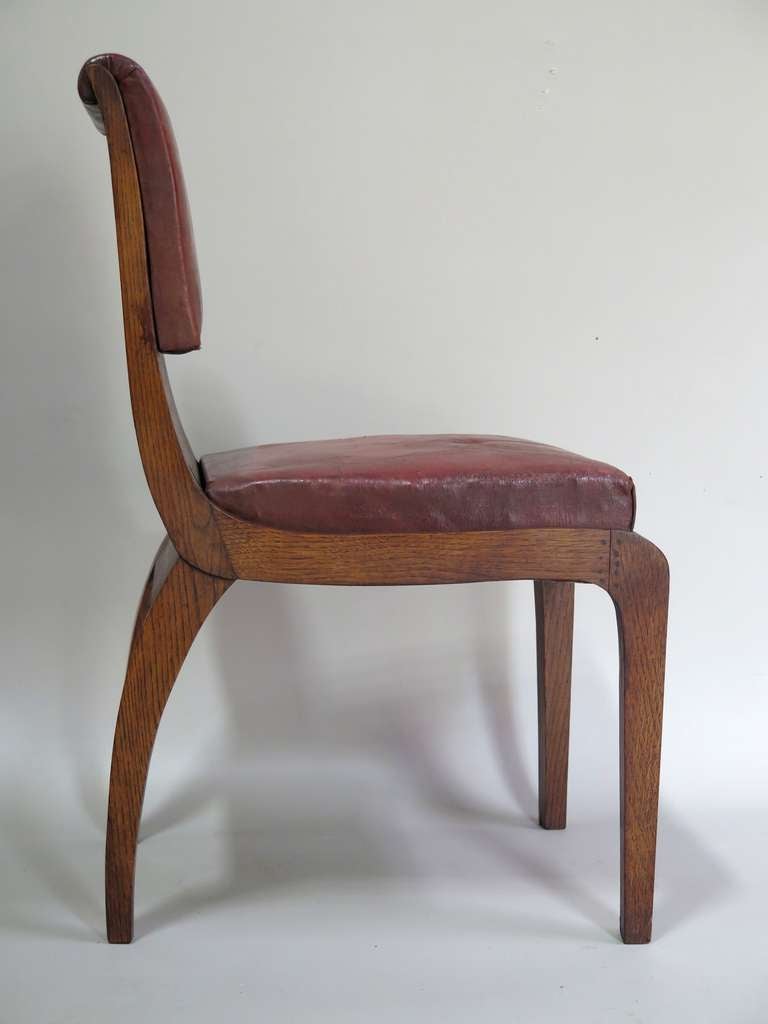 Sechs Art-déco-Stühle – Frankreich, ca. 1930er Jahre (Französisch)