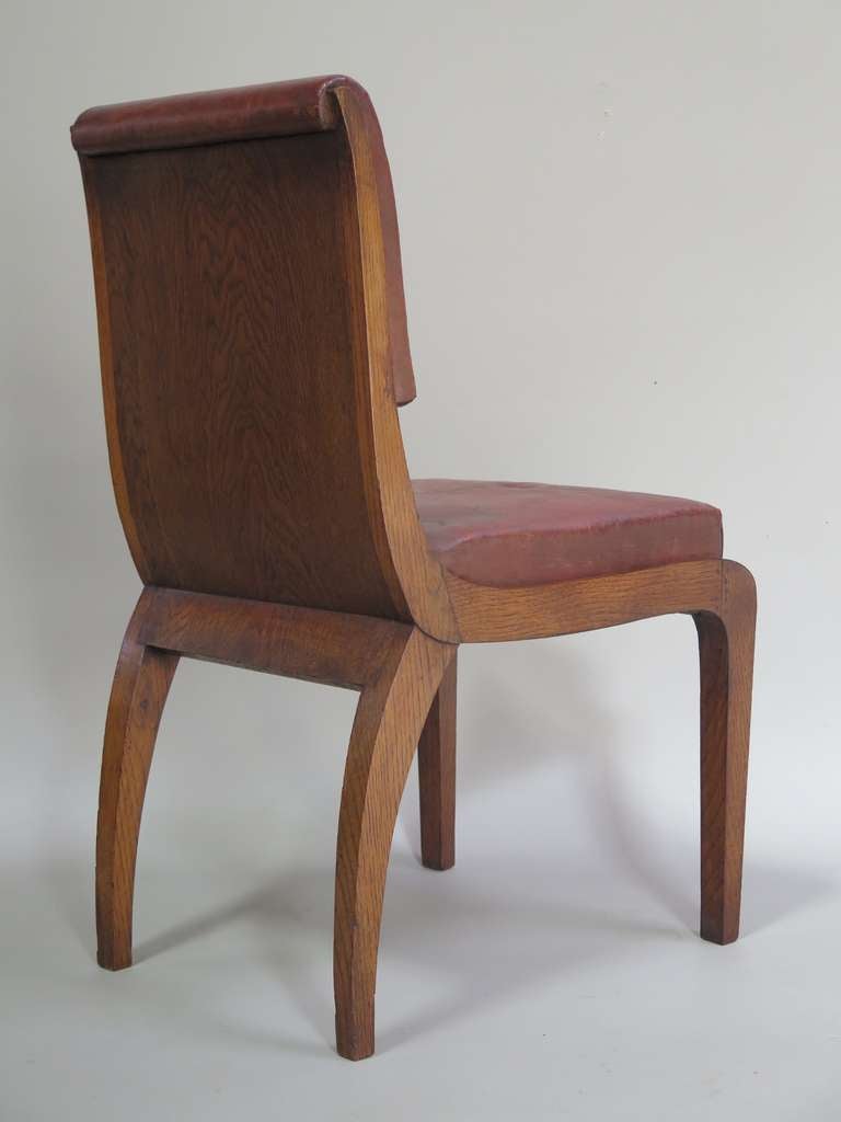 Six Art Deco Chairs - France, ca. 1930s In Fair Condition In Isle Sur La Sorgue, Vaucluse