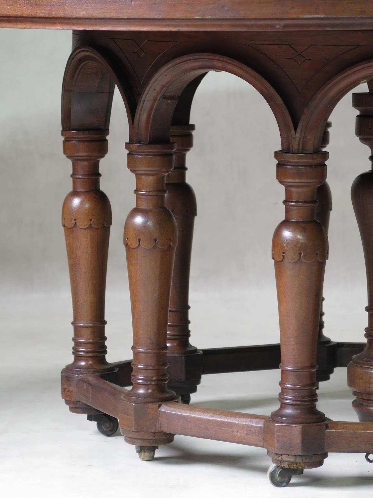 Oval Extending Walnut Dining Table, France, 19th Century 2