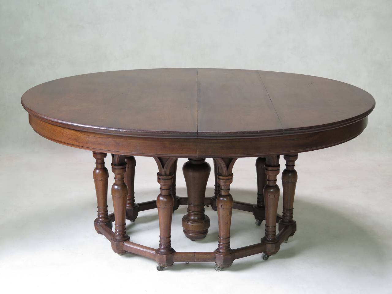Oval Extending Walnut Dining Table, France, 19th Century ...
