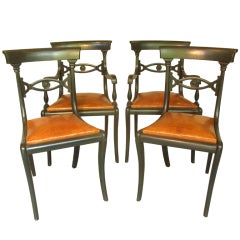 Set of 4 Klismos-Style Chairs