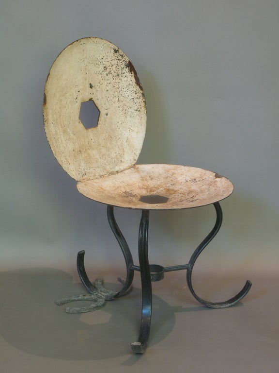Mid-20th Century Set of Four Folk Art Chairs For Sale