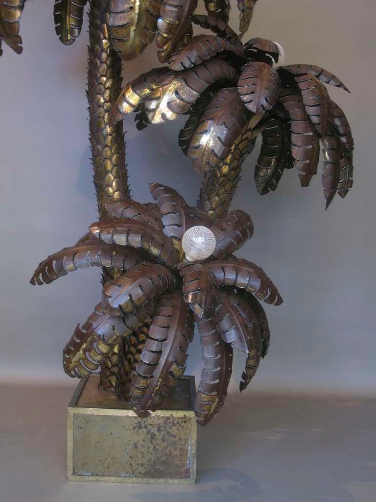 Monumental Palm Tree Lamp by Maison Jansen