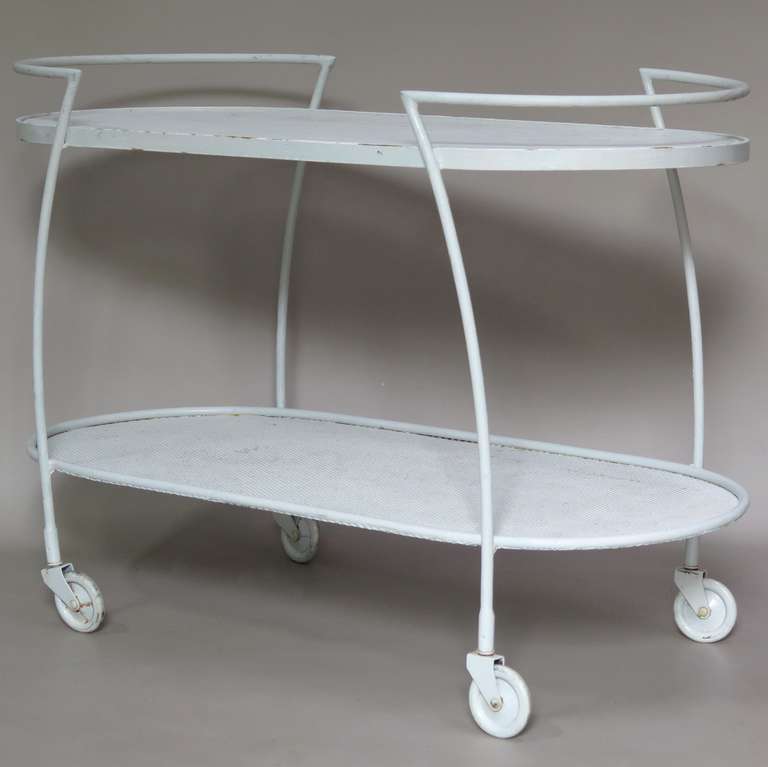 Mid-Century Modern Wrought Iron Drinks' Trolley - France, 1950s