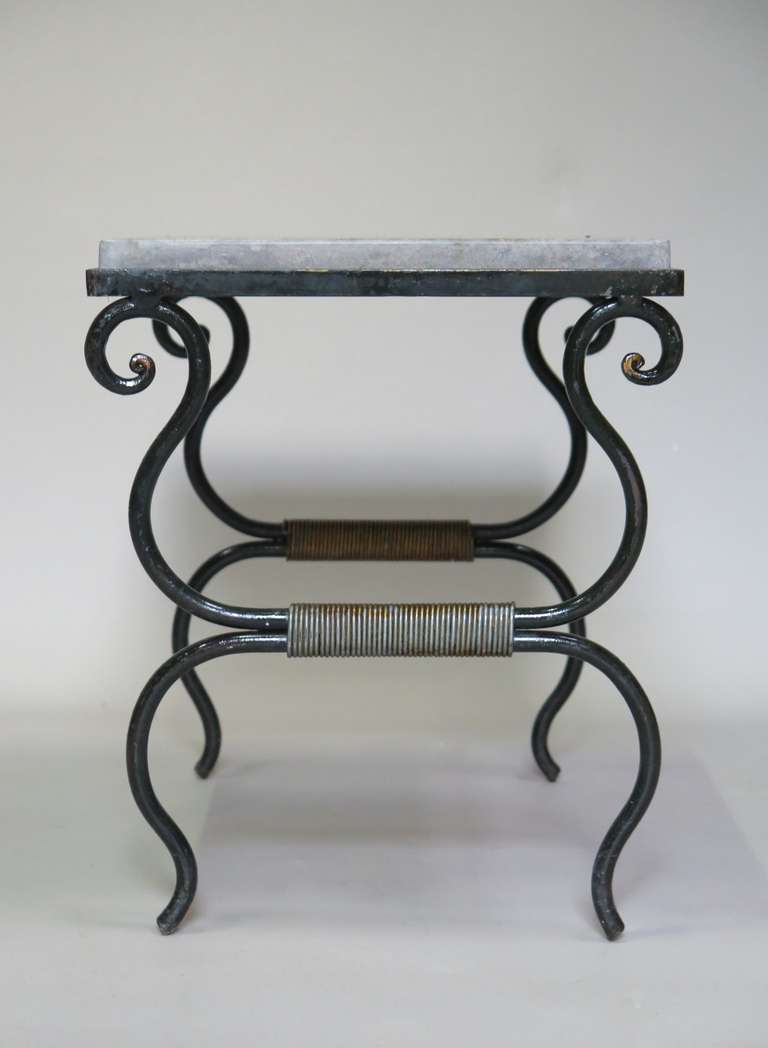 Set of 3 Wrought Iron Nesting Tables - France, 1950s In Excellent Condition For Sale In Isle Sur La Sorgue, Vaucluse
