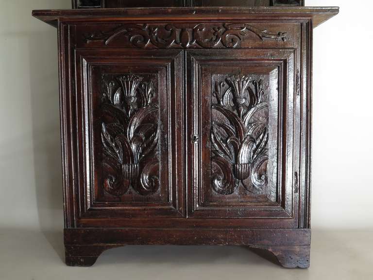 Crazy Folk Art Cabinet with Fish and Fruit For Sale 4